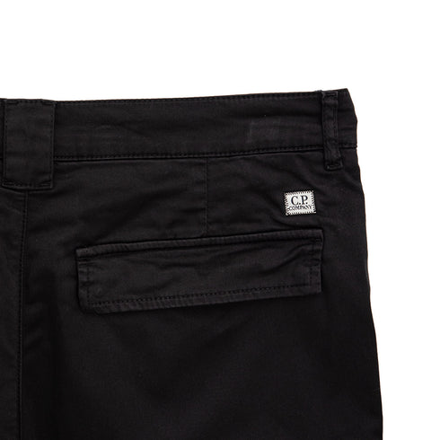 C.P. Company Stretch Sateen Loose Cargo Pants Black 999 16CMPA062A-005694G Degli Uberti